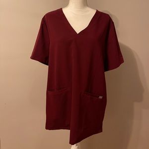 FIGS maroon scrub top. Size XXL